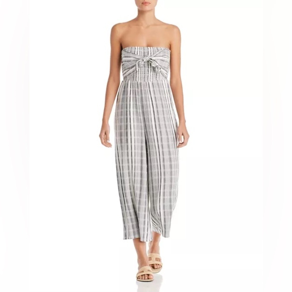 L*Space Women’s Small Strapless RiRi Wide Leg Jumpsuit Romper